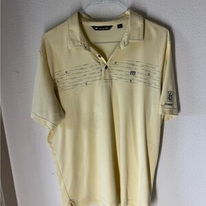 Travis Mathew Light Yellow Polo Shirt